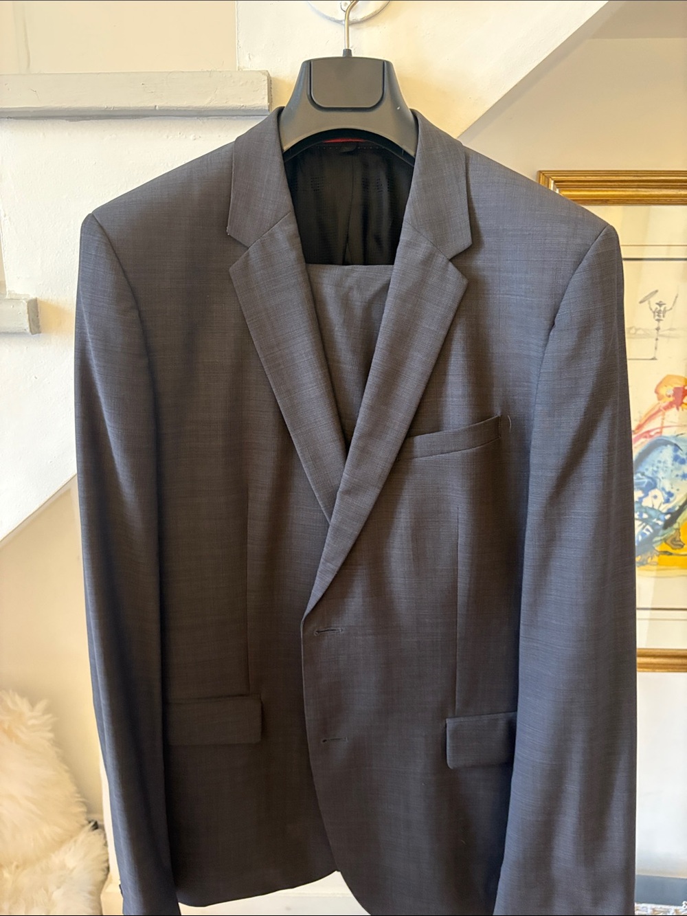 Hugo Classic Men's Gray Two-Button Suit